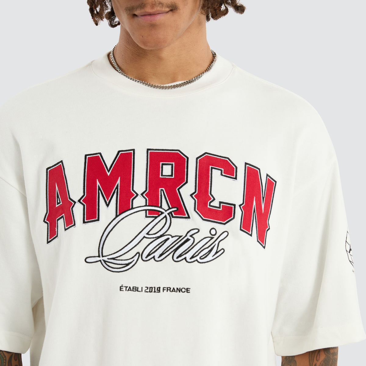 AMERICAIN Infinity Loopback Mega Tee in Natural White | Neverland Store