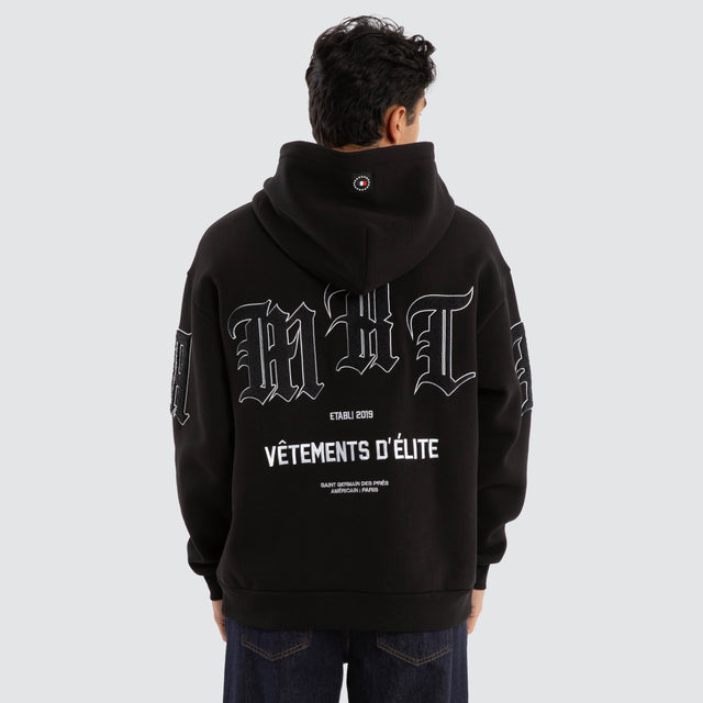 D'Elite Relaxed Hoodie Jet Black
