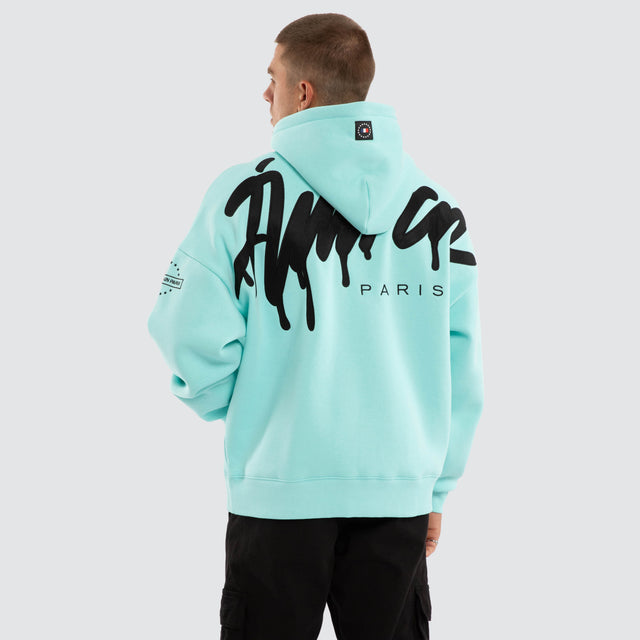 Idol Relaxed Drop Shoulder Hoodie Auruba Blue