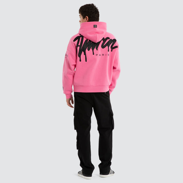 Idol Relaxed Drop Shoulder Hoodie Pink