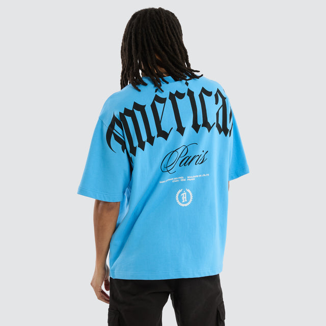 Archer Loopback Oversized Tee Bonnie Blue