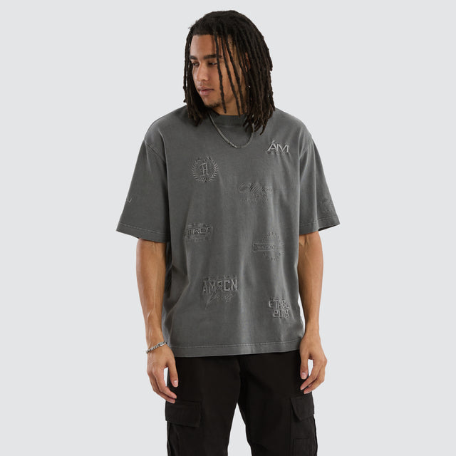 Infinity Oversized Tee Pigment Charcoal