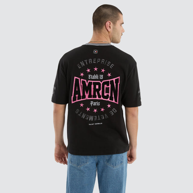 Patriot Loopback Oversized Tee Jet Black