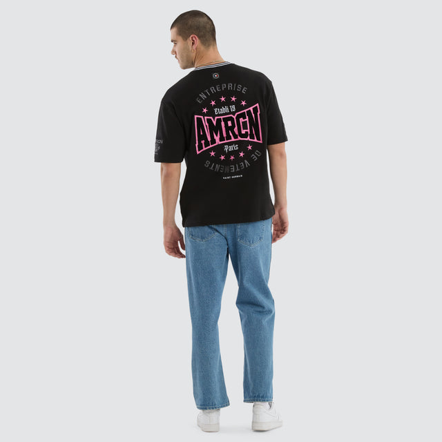 Patriot Loopback Oversized Tee Jet Black