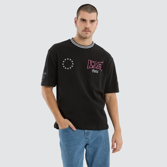 Patriot Loopback Oversized Tee Jet Black