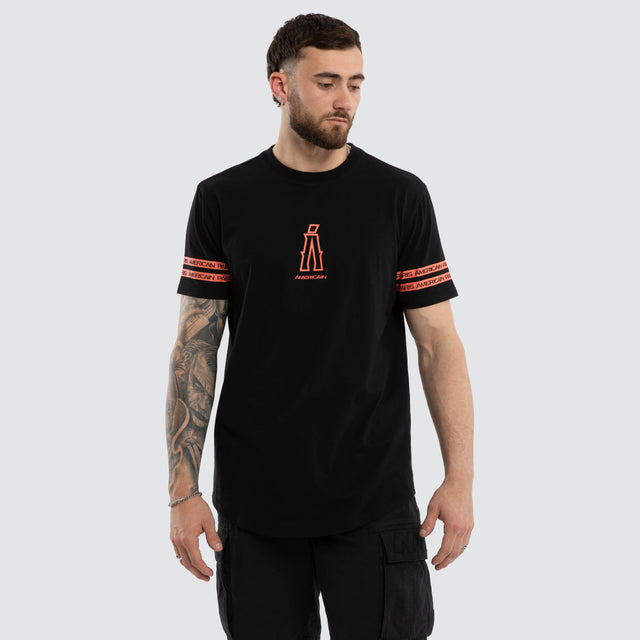 Diamond Dual Curved Tee Jet Black