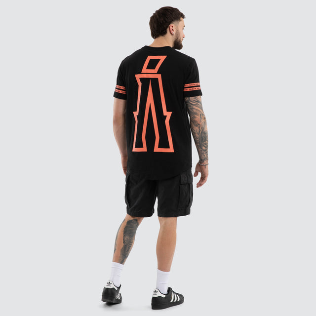 Diamond Dual Curved Tee Jet Black