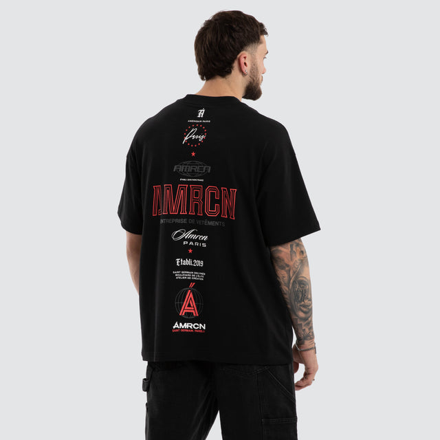 Central Heavy Tee Jet Black
