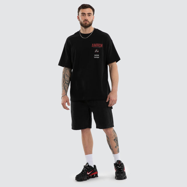 Central Heavy Tee Jet Black