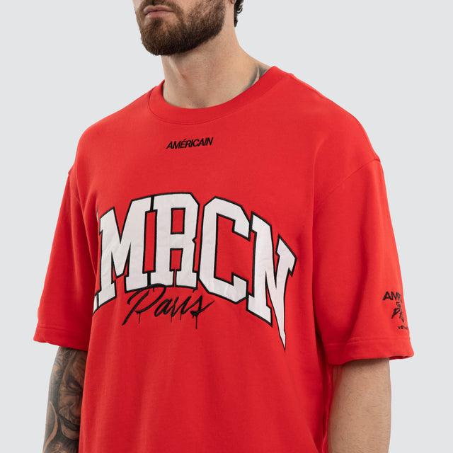 Giants Loopback Oversized Tee Poppy Red