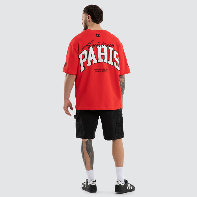 Giants Loopback Oversized Tee Poppy Red