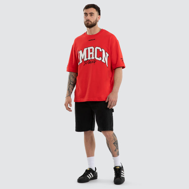 Giants Loopback Oversized Tee Poppy Red