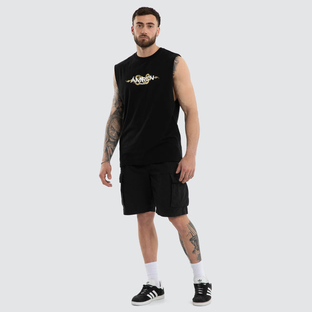 Aragorn Scoop Back Muscle Jet Black