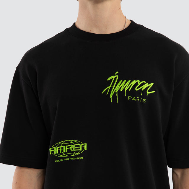 Idol Box Fit Tee Jet Black