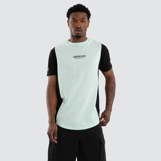 Model wears Armour Winner Tee Aqua T-Shirts Green – image 3