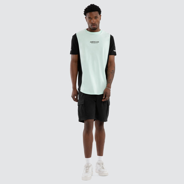 Model wears Armour Winner Tee Aqua T-Shirts Green – image 5