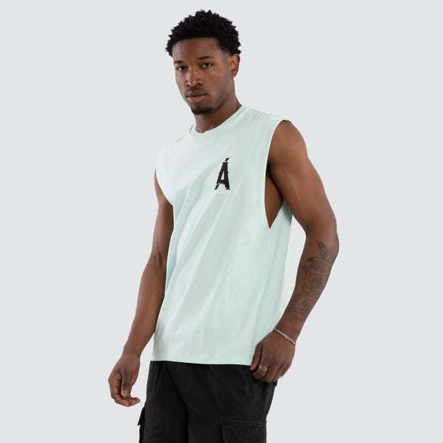 Model wears Armour Winner Tee Aqua T-Shirts Green – image 2