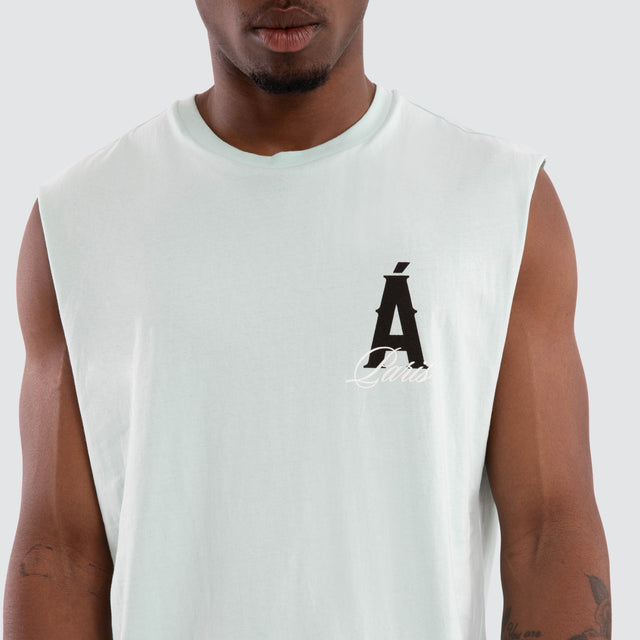 Model wears Armour Winner Tee Aqua T-Shirts Green – image 1