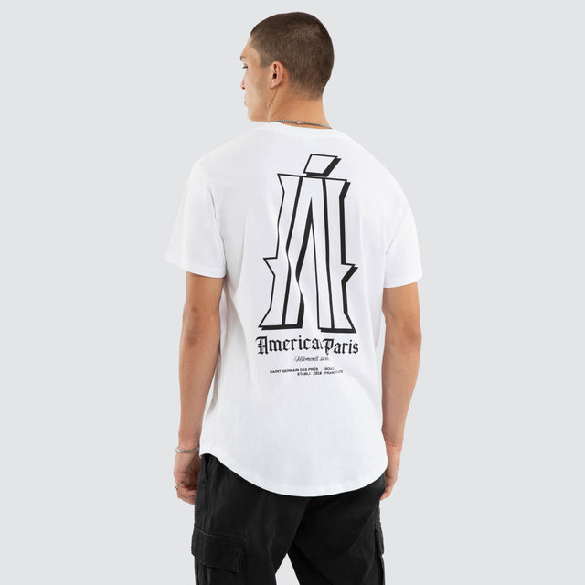 Pressure Dual Curved Tee Optical White