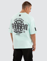 Evolution Loopback Oversized Tee Aqua