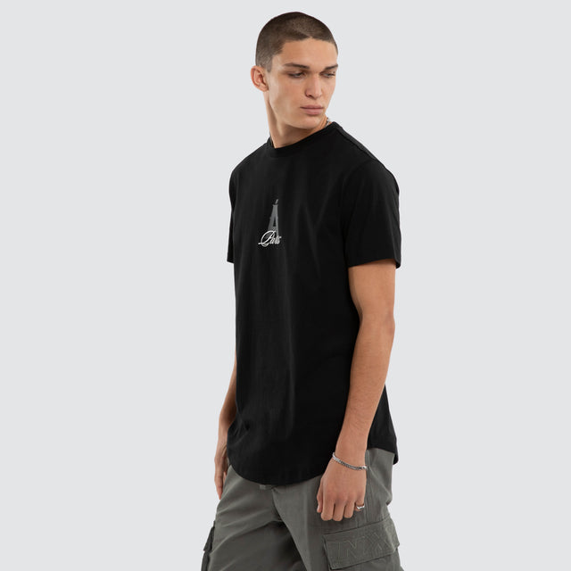 Film Dual Curved Tee Jet Black