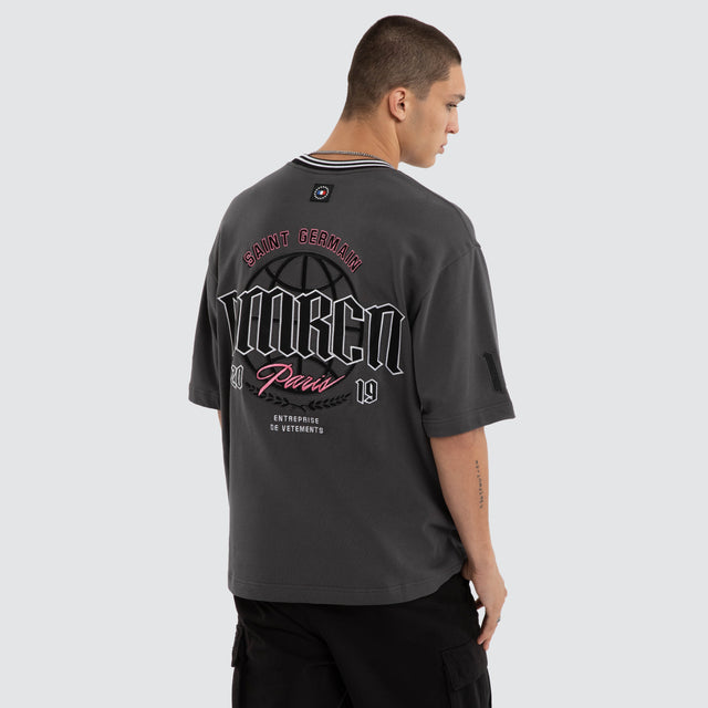 Evolution Loopbk Oversized Tee Asphalt