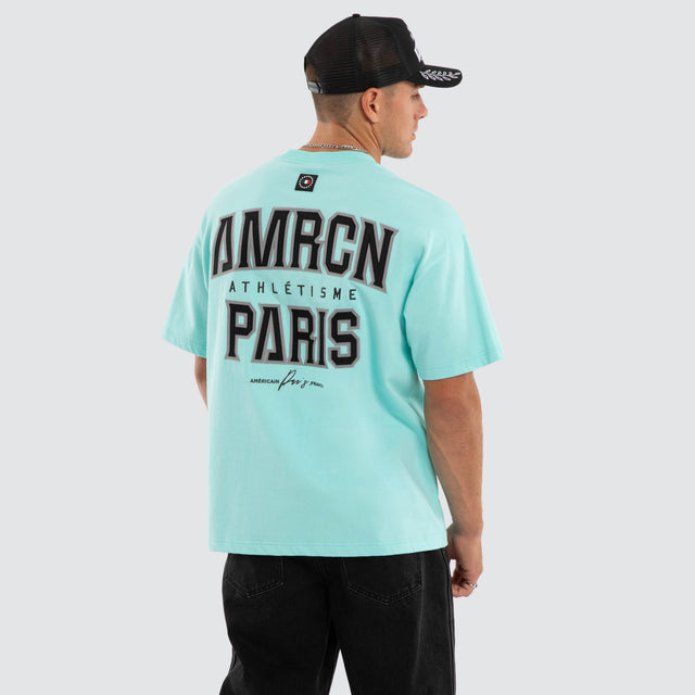 Model wears All Star Heavy Tee Auruba Blue T-Shirts Blue – image 1