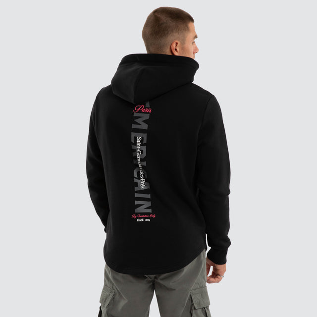 Saint Dual Curved Hoodie Jet Black
