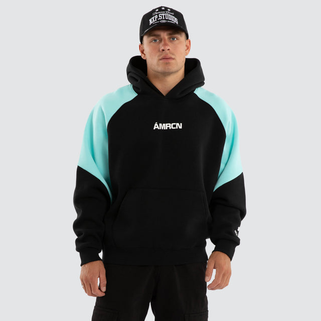 Aurora Raglan Hoodie Anthracite/Auruba Blue