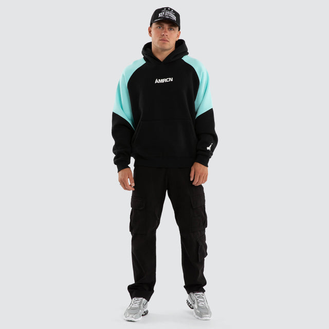 Aurora Raglan Hoodie Anthracite/Auruba Blue