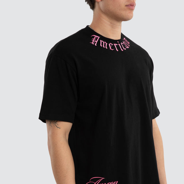 Model wears Overdrive Box Fit Tee Jet Black T-Shirts Black – image 6