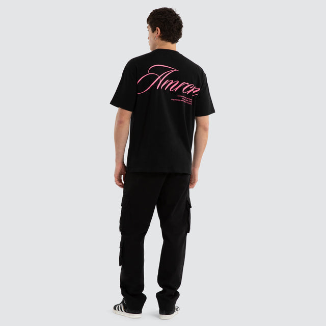 Model wears Overdrive Box Fit Tee Jet Black T-Shirts Black – image 5