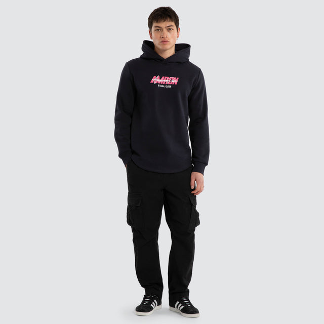 Model wears Killphase Dual Curved Hoodie Vulcan Hoodies Grey – image 3