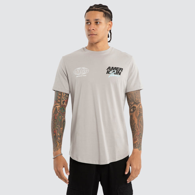 Model wears Coldsteel Dual Curved Tee Paloma T-Shirts Grey – image 3