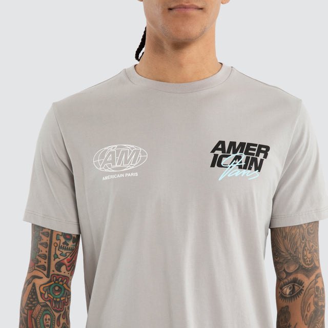 Model wears Coldsteel Dual Curved Tee Paloma T-Shirts Grey – image 5
