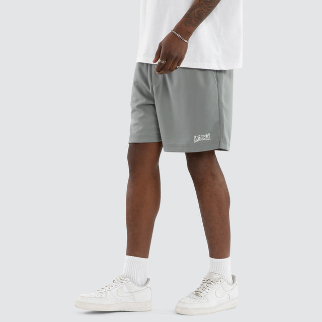 Model wears Shield Loopback Oversized Tee White T-Shirts White – image 3