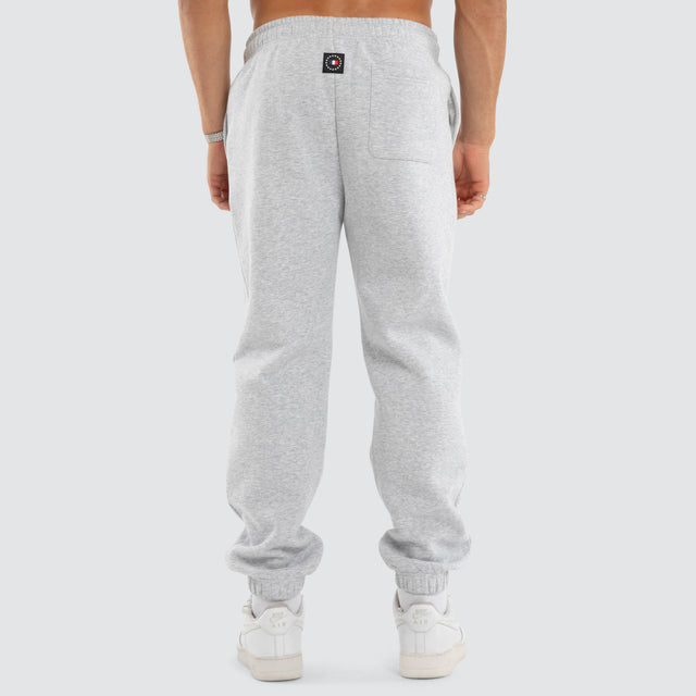 Model wears Origin Trackpant Grey Marle Trackpants Grey – image 2