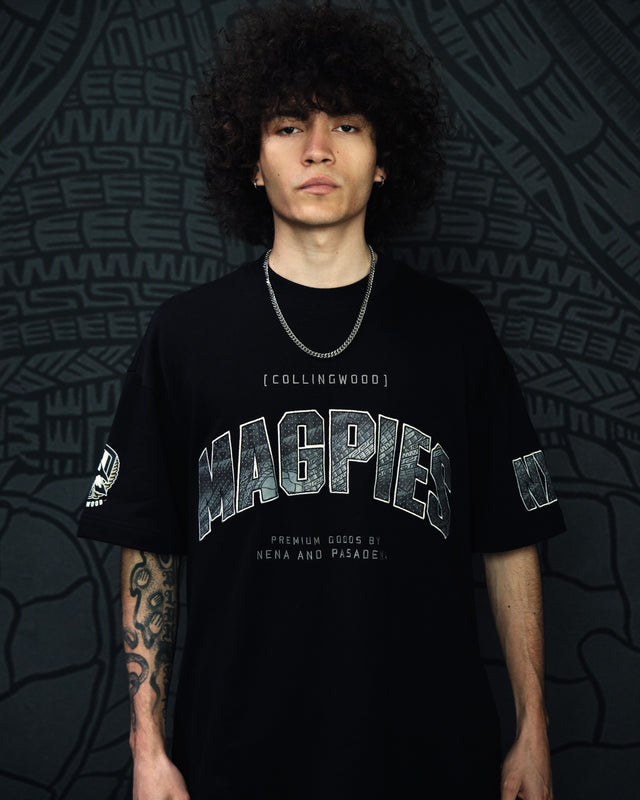 Collingwood Magpies Loopback Raptor Tee
