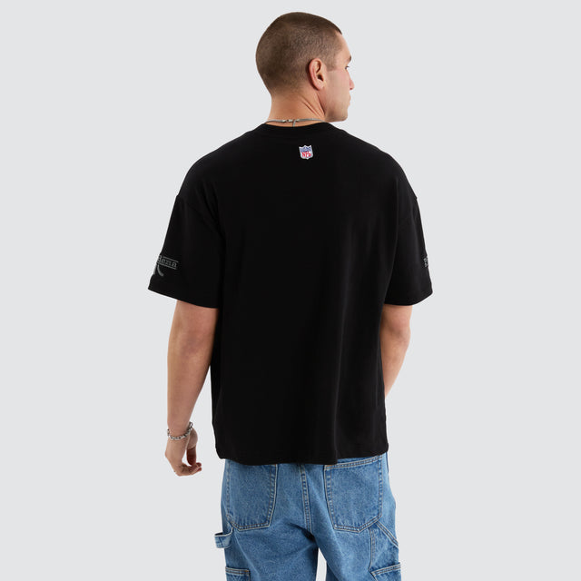 Las Vegas Raiders NFL Blacked Out Loopback Raptor Tee Jet Black