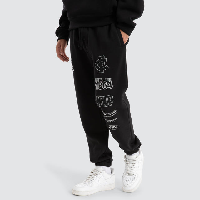 Carlton Blues AFL Mono Trackpants Jet Black