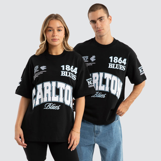 Carlton Blues AFL Academy Tee Jet Black