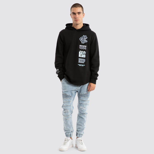 Carlton Blues AFL Spine Hoodie Jet Black