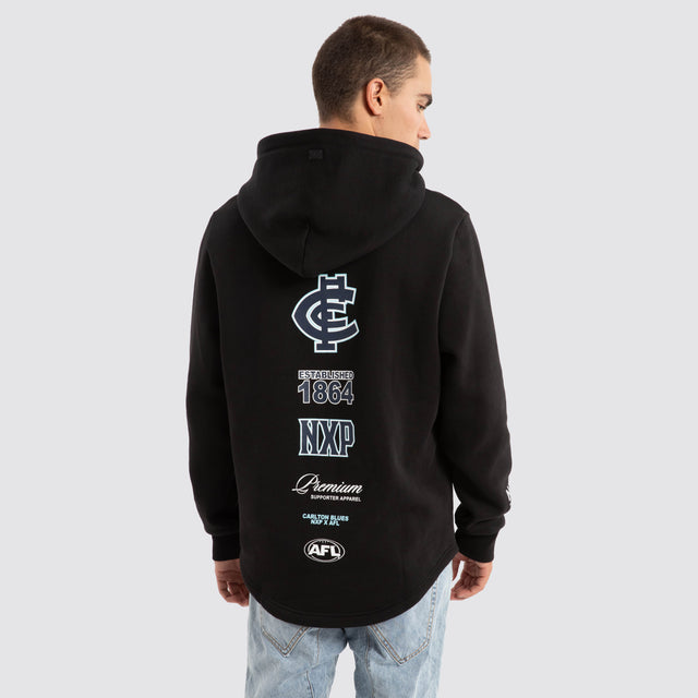 Carlton Blues AFL Spine Hoodie Jet Black