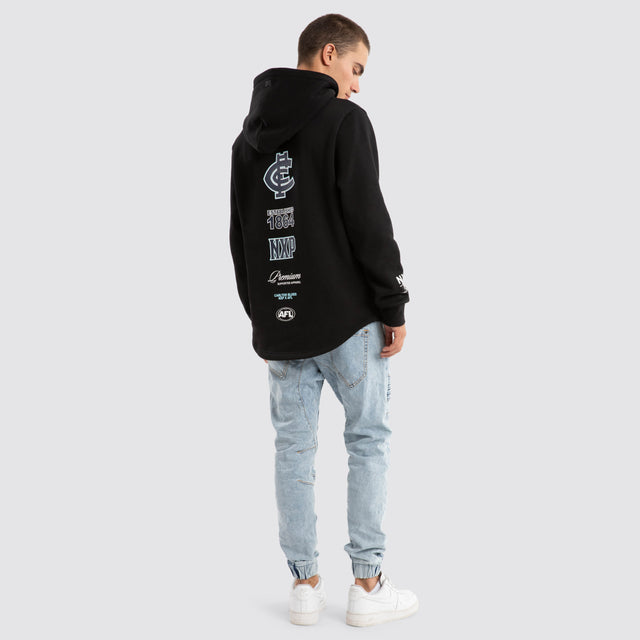 Carlton Blues AFL Spine Hoodie Jet Black