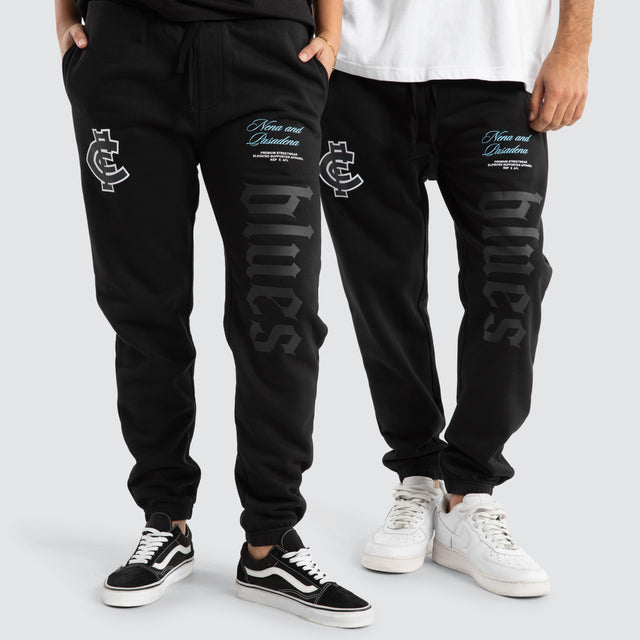 Carlton Blues AFL Cali Trackpants Jet Black