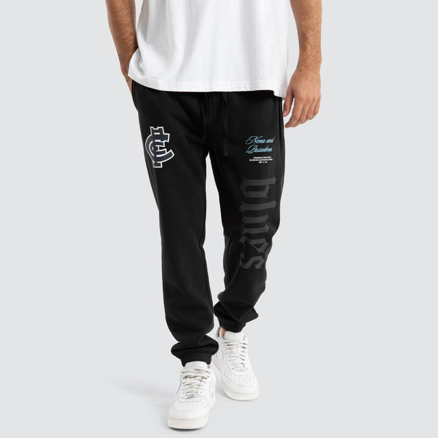 Carlton Blues AFL Cali Trackpants Jet Black