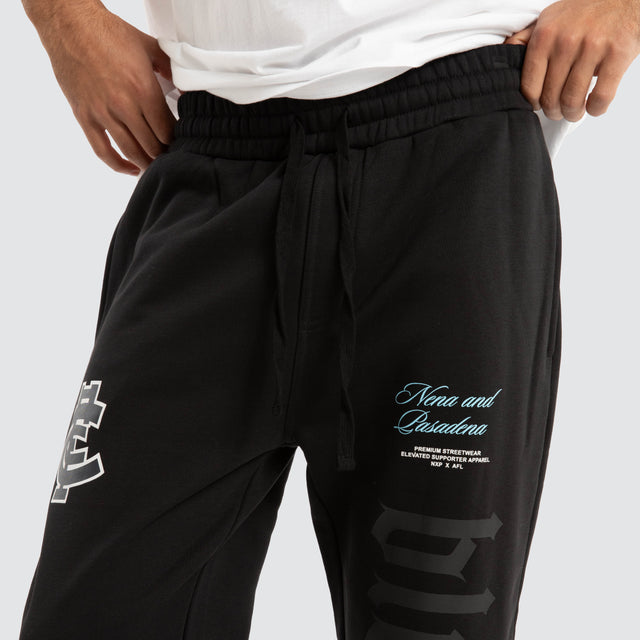 Carlton Blues AFL Cali Trackpants Jet Black