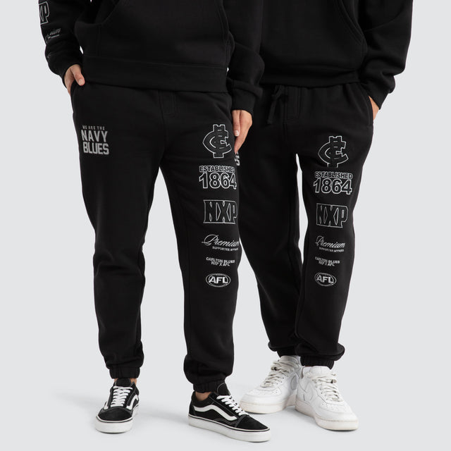 Carlton Blues AFL Mono Trackpants Jet Black