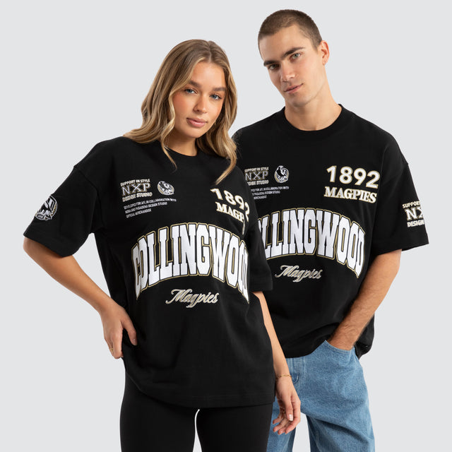 Collingwood Magpies AFL Academy Tee Jet Black