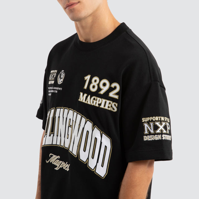 Collingwood Magpies AFL Academy Tee Jet Black